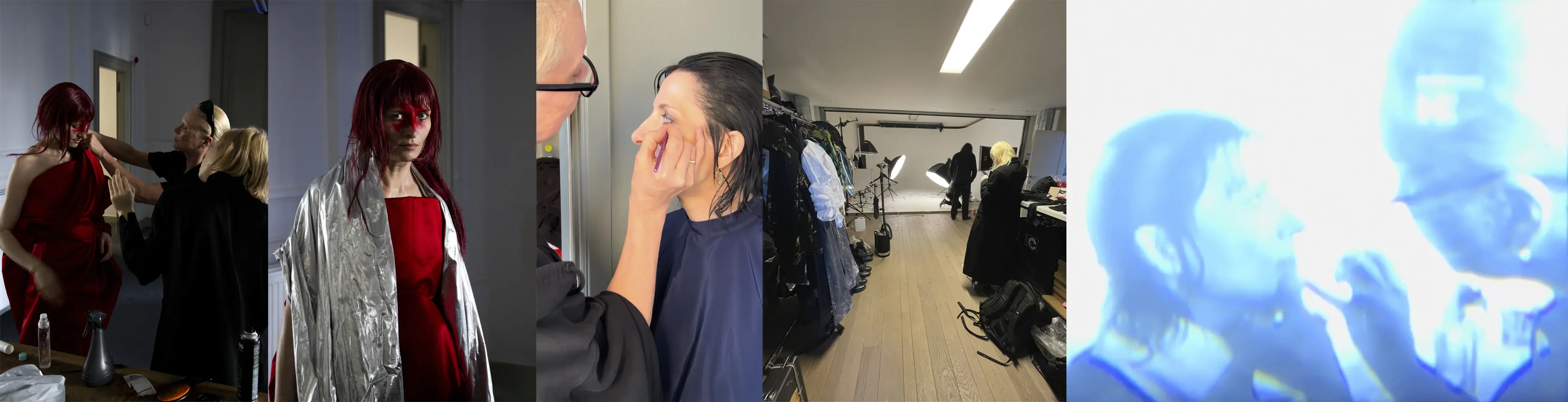 BTS footage of both shoots
